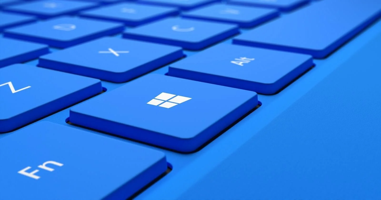 Клавіатура з логотипом Windows на клавіші, символ небезпечного спадку Windows 10 на кожному шостому ПК.