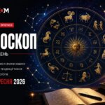 Обкладинка гороскопу Главком із зодіакальним колом, зорями та книгою